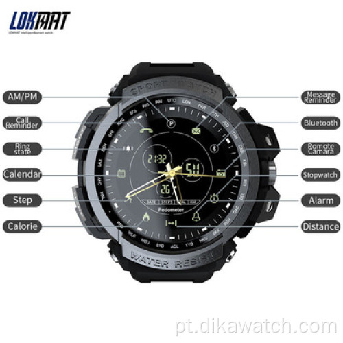 LOKMAT MK28 Sports smart watch pulseira informações push IP68 smartwatch masculino à prova d&#39;água relógios para chamadas Ios e Android